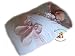 LUXURY WARM NEWBORN Swaddle Wrap Blanket, duvet, Sleeping Bag satin cotton (Pink)