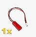 Produktbild VU 1x Stück 1S Lipo Akku Adapter JST Male Buchse auf 1.25mm 1,25mm 2PIN Micro JST Stecker für Lipo Akku Adapterkabel von Mr.Stecker Modellbau®