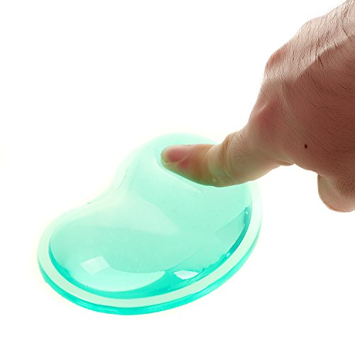 HIMRY weiche Handballenauflage Crystals Gel, Herz Form Gel Handgelenkauflage, Rutschfeste Fleckenresistente Silikon Flex Auflage, Grün, KXC5112 green - 2