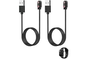 DEWFIGS ㅤ 2 Pcs Magnetic Smartwatch Charger - Universal 2 Pin 2.84mm Charging Cable Compatible with Model A + Model B
