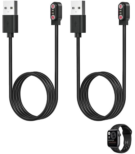 Cavo Di Ricarica Magnetico USB-C Per Smartwatch 2 Pin 4mm – Compatibile Con Dafit, Radley, Nerunsa, Reflex Active