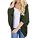 Produktbild MOIKA Damen Cardigan Strickjacke, Frauen Einfarbig Kimono Cardigan Lose Ärmel Vertuschen