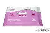 Clinell Bedbath Wipes, Pack of 8 Moisturising Bathing Wipes, TRIPLE PACK
