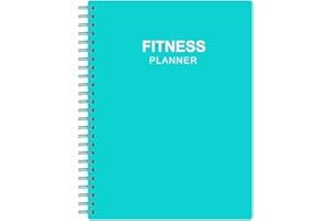 NOKINGO Fitness Journal for Women & Men - A5 Workout Journal/Planner to Track Weight Loss, GYM, Bodybuilding Progress - Daily Health & Wellness Tracker, Teal, 14.8 x 21cm