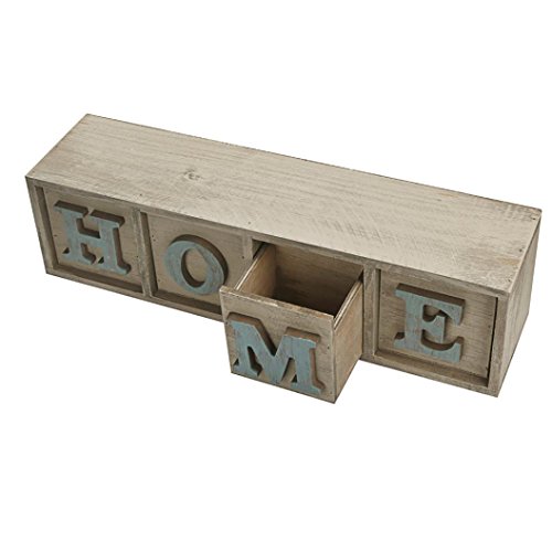 Aufbewahrungsbox Schublade, Xjp Retro Wooden Drawers Desk Storage Unit with Drawer Cosmetic Organizer Holder Storage Box Drawer (Grau)