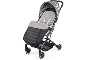 JUVEL Sacco Termico Passeggino Universale Invernale - Coprigambe Passeggino Sacco Termico per bebè Impermeabile e Antivento Morbido Pile Termico Staccabile (Nero)