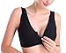 Cityone(TM)Women's Support Maternity and Nursing Underwear Front Closure Sleep Bra (XL, Black)