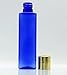 6 Pcs Square Cobalt Blue Plastic Empty Bottles With Golden Screw Cap Wholesale Refillable Aromatherapy Bottle For Essential Oil 100 ml
