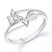 VK Jewels Love Rhodium Plated Ring - FR1172R [VKFR1172R] RS.161.00