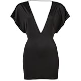 Leicht transparent Red Corner Kleid Wasserfall S