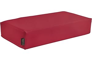 Pader Medi Tech Orthopädisches Entlastungskissen, Positurkissen 50x25x10 cm I Bandscheibenkissen, Stufenkissen, Lagerungskissen für Beine mit festem Schaumkern (12 Bordeaux)