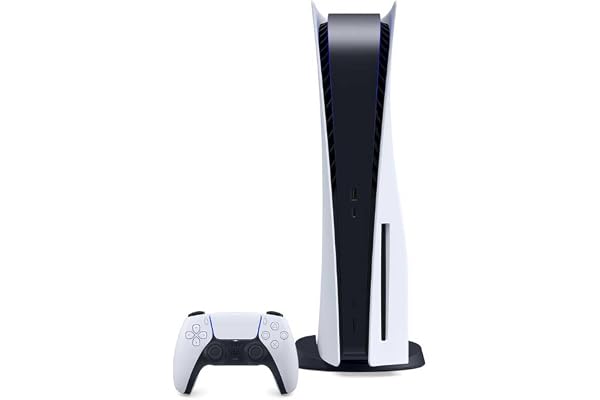 Sony, Console PlayStation 5 Édition Standard avec lecteur Blu-ray 4K, SSD Ultra-Rapide, Audio 3D, Ray Tracing, 1 Manette DualSense avec Retour Haptique et Gâchettes Adaptatives, Couleur : Blanche