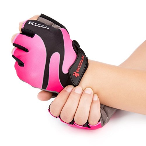 iCreat Damen / Herren Kurze Rennrad Handschuhe Power Fahrrad Active Gloves mit Geleinlage - 3