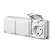 Produktbild Aufputz Steckdose Weiss IP44 16A/250V Feuchtraum Steckdose 3-fach 0326-02