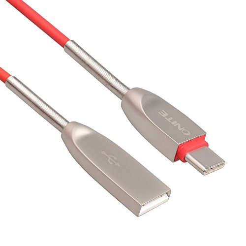 Onite 1.8M USB 3.1 Type C Kabel Ladekabel Datenkabel Adapter für LG G5, Huawei P9 / Plus,Google Nexus 5X / 6P, Microsoft Lumia 950XL und weitere (Rot) - 2