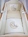 10 Piece Nursery Crib Bedding Sets 90x40cm Fits Rocking / Swinging Cradle (Bear Moon Cream)