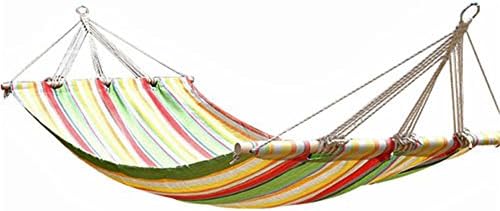 MONEYY Wooden stick canvas hanging sheet man hammock thickening canvas outdoor swing camping 200*80cm