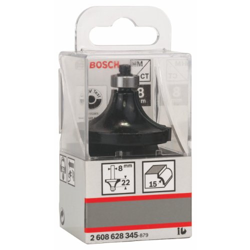 Bosch Zubehör 2 608 628 345 Abrundfräser 8 mm, R1 15 mm, L 22 mm, G 66mm - 3