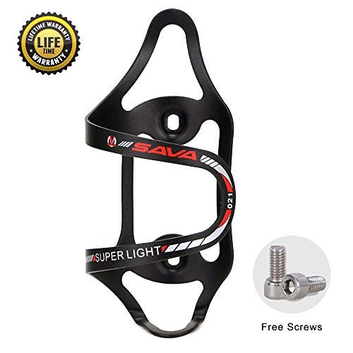 SAVA Porta Borraccia Leggero Alluminio Portaborraccia Bici In Alluminio (Rosso)