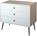 Steens Group 3600150050000F Commode &agrave; 3 Tiroirs Grands MDF Verni Blanc 81 x 40 x 73 cm