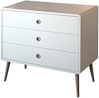 Steens Group 3600150050000F Commode &agrave; 3 Tiroirs Grands MDF Verni Blanc 81 x 40 x 73 cm