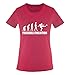 Produktbild Comedy Shirts EVOLUTION FUSSBALL - Sorbet - WOMEN T-SHIRT by DoubleM Gr. XXL