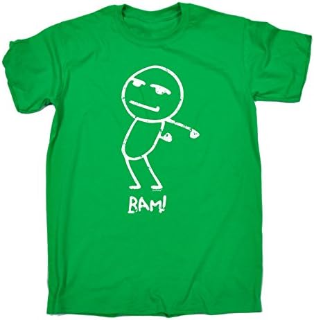 Fonfella Boy's Girl's BAM DESIGN (L-Age-9-11 - KELLY GREEN) T SHIRT