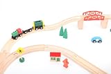 point-kids Holzeisenbahn Set 49 Teile, Zug komplett Set Holz - 3