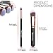 Qivange Makeup Brushes, Premium Synthetic Kabuki Make-up Brush Set Foundation Eyeshadow Blush Concealer Powder Brush Kit + Pouch ( 10pcs, Black with Rose Gold)