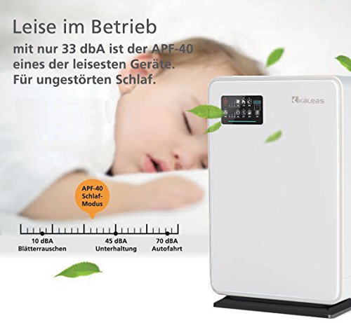 Kaleas APF-40 HEPA Air Purifier Luftreiniger Ionisierer mit HEPA- / Aktivkohle- / Kohle- / Grob-Filterpaket gegen Hausstaub, Feinstaub, Pollen, Hausstaubmilben, ideal für Allergiker und Asthmatiker (63140) - 5