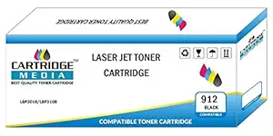 CARTRIDGE MEDIA for Premuim Quality and Genuine Product Laserjet, LBP3050, LBP3020, LBP3100 Black CRG 912/912 Toner Cartridge