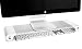 Produktbild Gadget Giant Computer Monitor Bildschirm Riser TV Ständer Regalhalterung mit 4 Port USB Ladegerät für iMac PC TV MacBook (Silber)