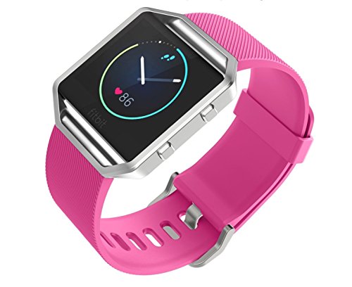 Eug Pink Silicon Luxe Band strap for the New Fitbit BLAZE fitness Watch Smart Watch