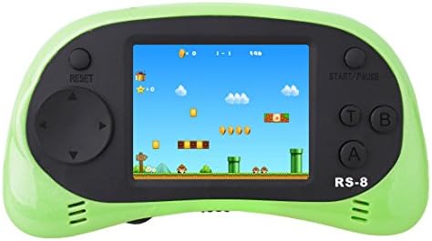 ZHISHAN Handheld Game Console Classic Retro Video Gaming Player Portable Arcade System Birthday Gift for Kids Recreation 2.5" Color LCD Built in 260 Games (Green)