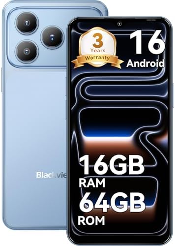 Blackview WAVE 7C Smartphone Offerta Android 16, 32MP+13MP 6.56", 16GB+64GB/2TB TF Cellulari, Telefono Cellulare Offerta 5000mAh/3.5mm/IP54 4G/WiFi 5G/Face ID/3 Slot Eer Carte,3 Anni Garanzia