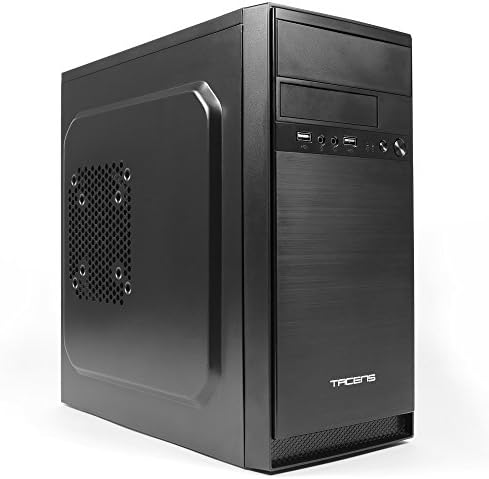 Tacens AC017 Mini-Tower Black Computer Case – Box of Computer (Mini-Tower, PC, Aluminium, SPCC, Micro-ATX, Mini-ITX, Black, Home/Office)