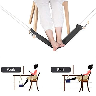 KidsHobby Hamac Repose pieds, Réglage hamac de pied pour Pieds au Bureau, support de casque inclus Réglable Portable Parfait pour Soulager Vos Pieds