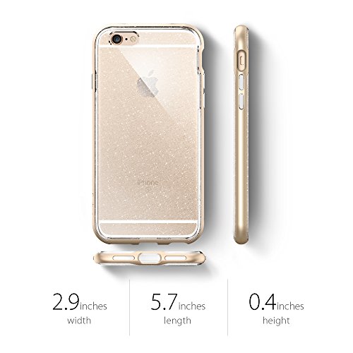 iPhone 6S Case, SpigenÂ® iPhone 6 Case Cover [Neo Hybrid EX] with Flexible Inner Bumper and Reinforced Hard Frame for iPhone 6s/6 - Glitter Champagne Gold - 035CS21418