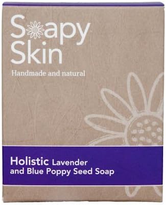 Soapy Skin Lavender & Blue Poppy Seed Soap - Natural Skincare Suitable for Vegans - 100g bar
