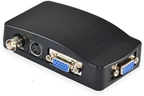 IIEasy BNC/S-Video to VGA Converter-CCTV Camera BNC S Video VGA to Laptop Computer PC VGA Monitor Converter Adapter Box