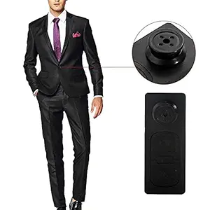 Spy Camera Wired HD Audio and Video Recorder 720p Hidden Mini Secret Cam in Button Shape DVR Small Portable Updated Mini Spy Button Cameras with SD Card Slot Up to 32GB Support