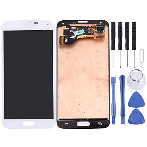 XINGCHEN LCD Touch Screen Digitizer For New LCD Screen and Digitizer Full Assembly for Galaxy S5 / G9006V / G900F / G900A / G900I / G900M / G900V(Black) Replacement Part (Color : White)