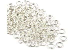 Angel Malone 100 x Silver Superior Super Strong Metal Jump Rings Jewellery Making Findings - UK Seller (Silver 5mm x 1mm)