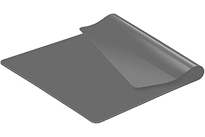 KitchenRaku Extra Large Silicone Mat for Kitchen Worktop Protector, Nonstick Heat Resistant Countertop Mat, Nonskid Placemat, Craft Mat, Table Mat (Grey, 40x30cm)