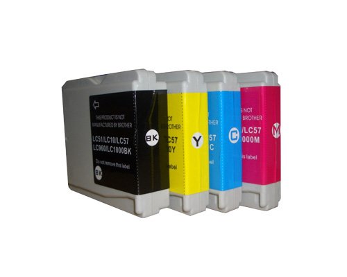 Reinigungspatronen Set kompatibel für Brother MFC 235c/240C/260c/440CN/ 660CN/ DCP 130C/DCP 135c/150/ 330C/357c, schwarz, cyan, magenta, yellow