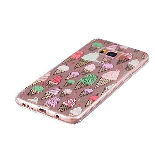 Samsung Galaxy S8 Plus Hülle,MAGQI Transparent Ultra Dünn Gel TPU Bumper Tasche mit Bunter Cartoon Design [Kratzfeste,Scratch-Resistant] [Crystal Clear] Weiche Silikon Gummi Schutzhülle [Frei Stylus Pen] 360 edge protection für Samsung Galaxy S8 Plus – Eis - 2