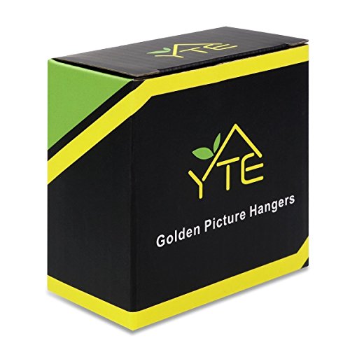Bildaufhänger 110 Stück Bilderrahmen Uhr Aufhänger Trockenbau Haken Wandbild Hakenrahmen für hängende Gemälde Hochzeitsfotos Spiegelwand Studs für 10-100 lbs, Golden - 7