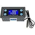 Taikuwu Digital Temperature Controller 12V 24V LCD Display Digital Thermostat High Precision Temperature Control Module Cooling Heating Automatic Switch Board