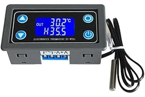 Taikuwu Regolatore di temperatura digitale 12V 24V Display LCD Termostato digitale Modulo di controllo della temperatura ad alta precisione Raffreddamento Riscaldamento Automatico Switch Board
