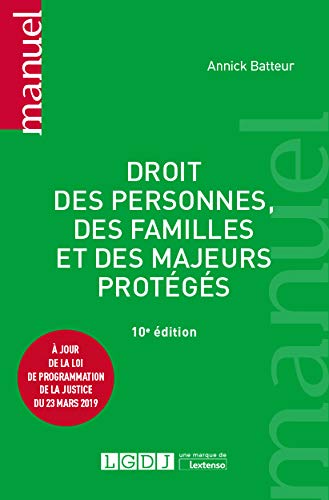 Télécharger Droit des personnes, des familles et des majeurs protégés Francais PDF